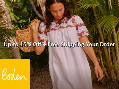 Boden up To 15% Off + Free Shipping