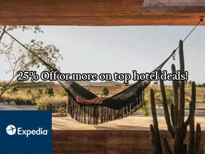 Expedia 25% off or more on top hotel deals